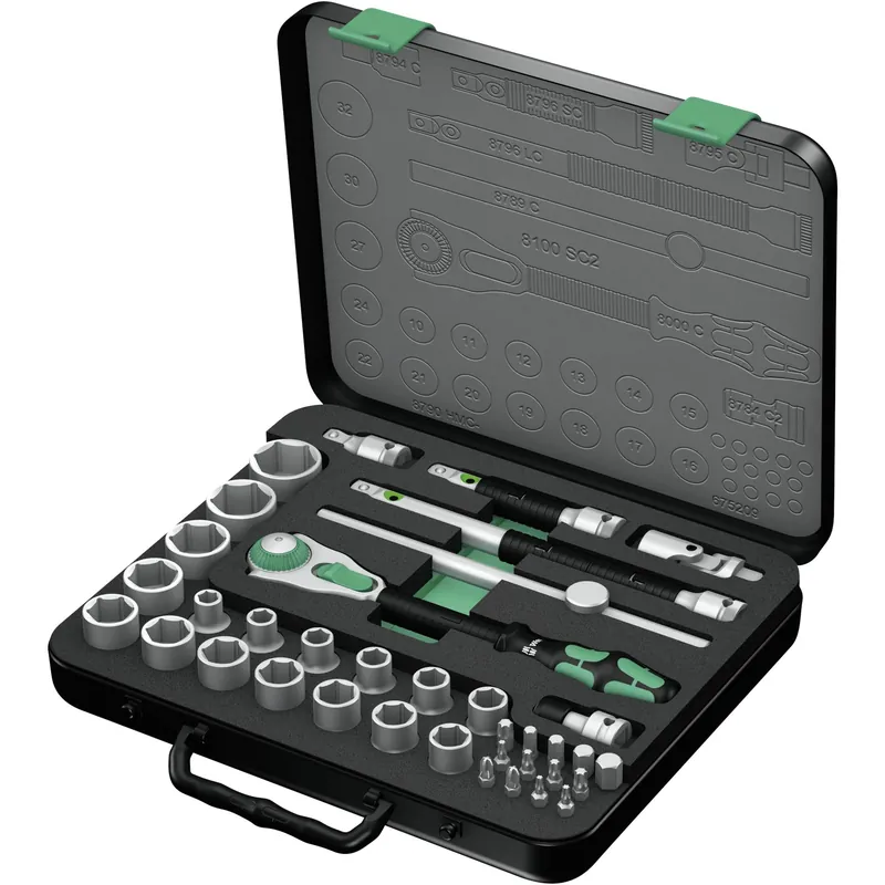Top-Seller Wera 8100 SC 2 Zyklop Speed Knarrensatz 1/2"-Antrieb metr.