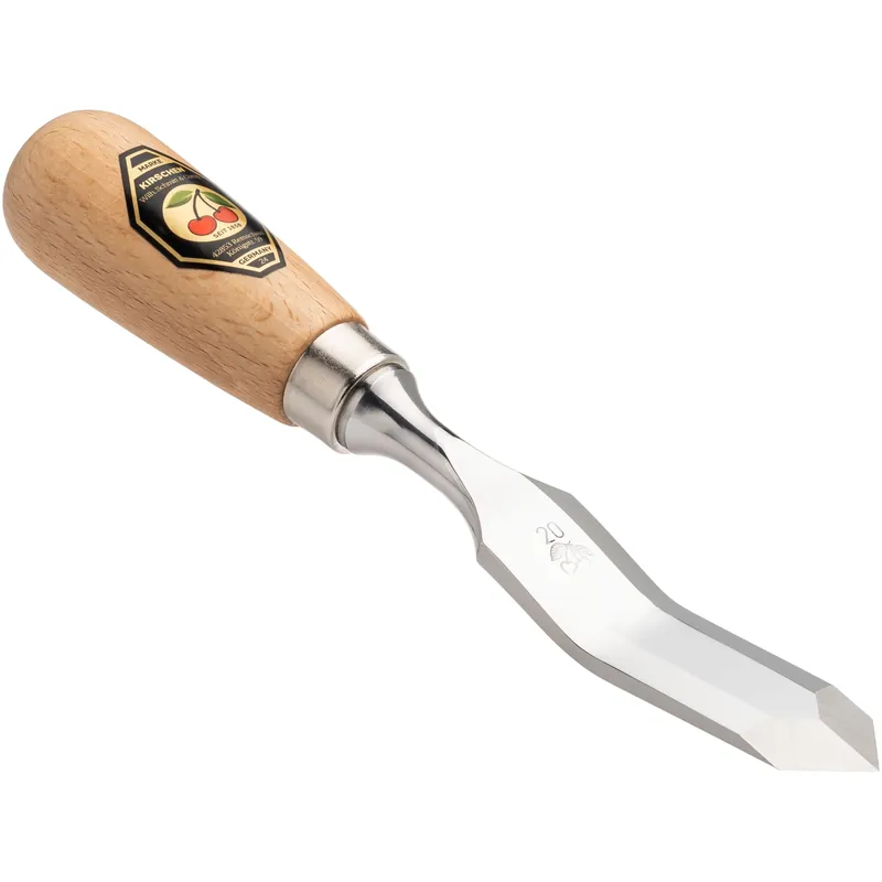 Neue Ware Kirschen Stufenbeitel mit Rotbuchenheft, 20 mm spitz