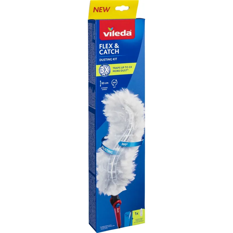 Heißes Angebot Vileda Flex & Catch Staubwedel mit langem Stiel + 1 Einsatz