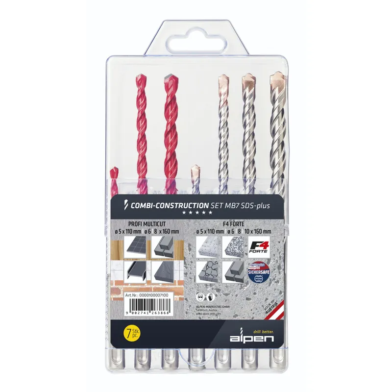 Alpen Combi Baust.Set SDS-plus M B7 Neuheit