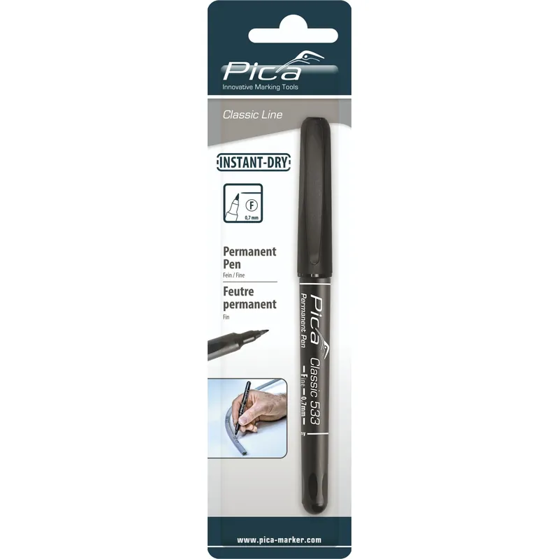 Pica Permanent-Pen, 0,7mm schwarz / SB Expressversand