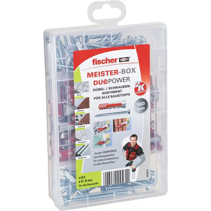 Fischer MeisterBox DuoPower + Schrauben Echt