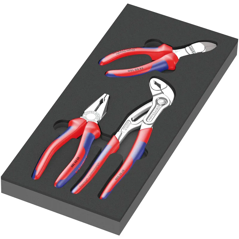 Echt Wera 9780 KNIPEX Zangen Set 1 Schaumstoffeinlage