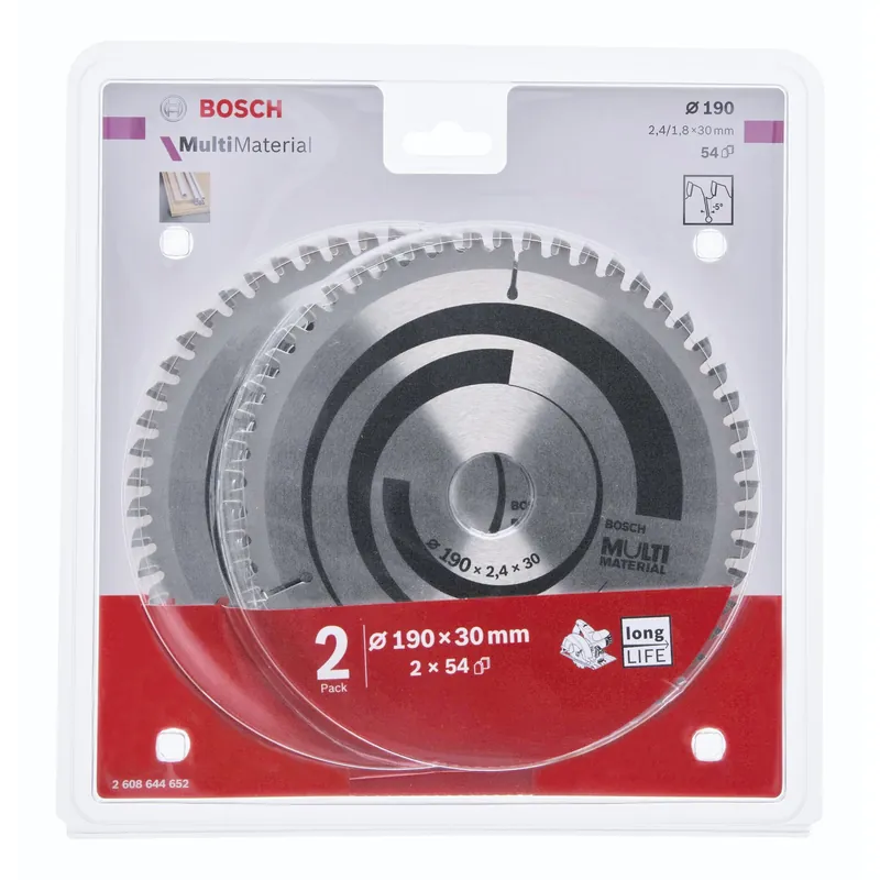 Bosch 2x Multi Material 190x30x2.4/1.8x54T Sonderaktion
