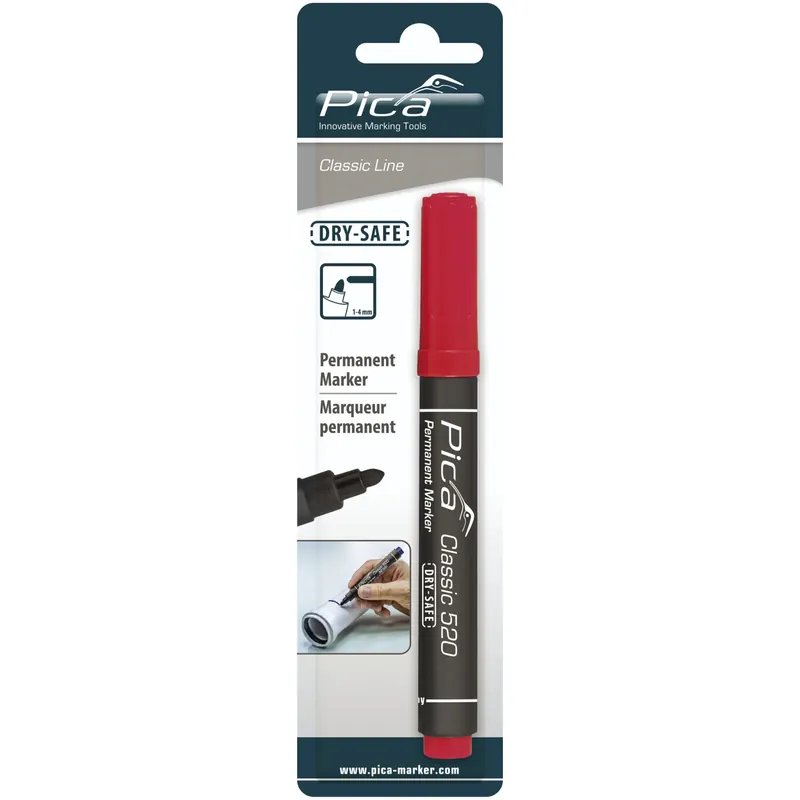 Pica Permanentmarker 1-4mm, Rund spitze, rot / SB Angebot