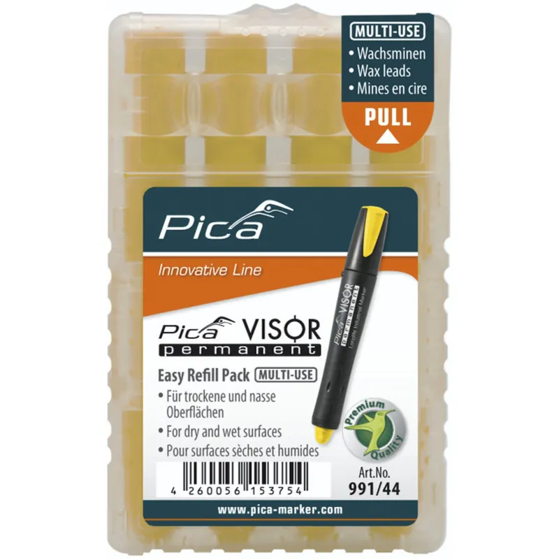 Pica VISOR permanent Ersatzminen -Sets, gelb Rabatt