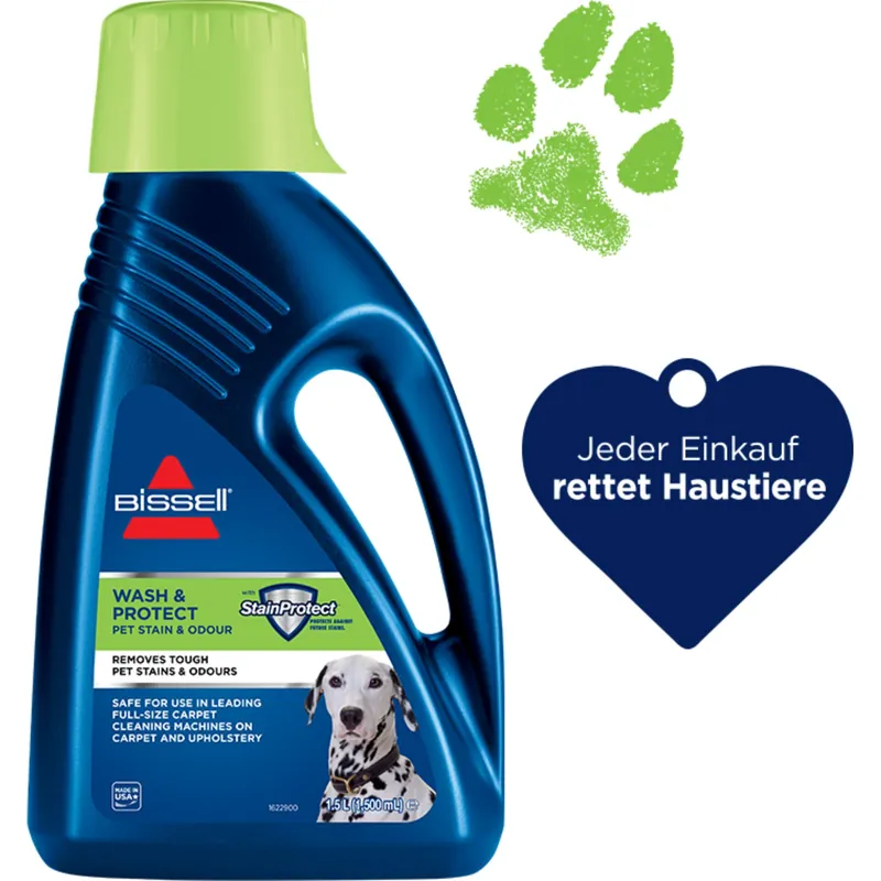 BISSELL Wash & Protect Pet 1,5L Reinigungsmittel Fleckenreiniger Bestpreis