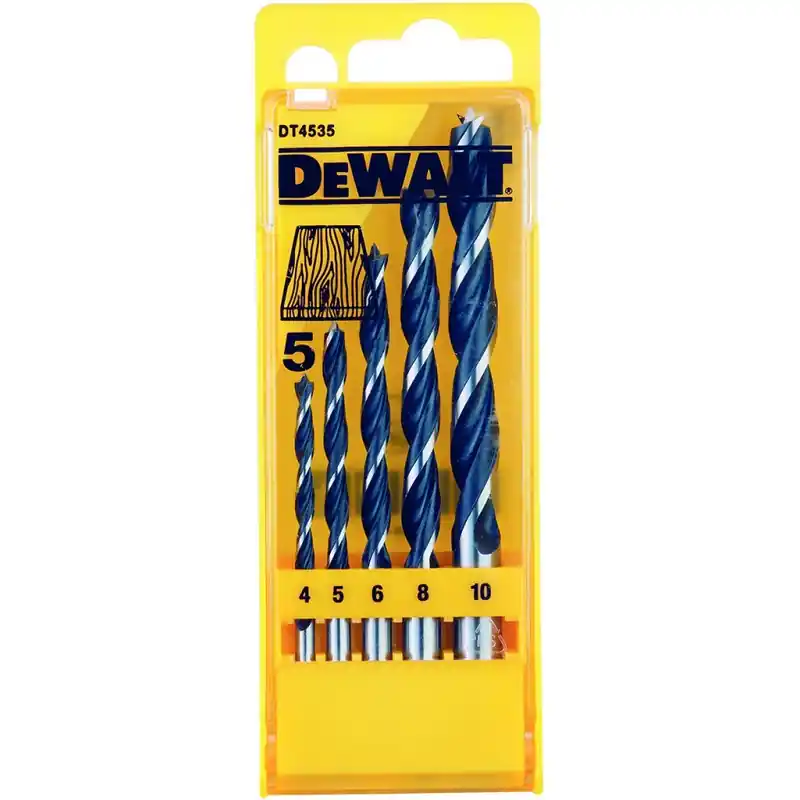 DeWALT DT4535-QZ 5-tlg. Holzspiralbohrer - Set in Kunststoff-Kassette Kracherpreis