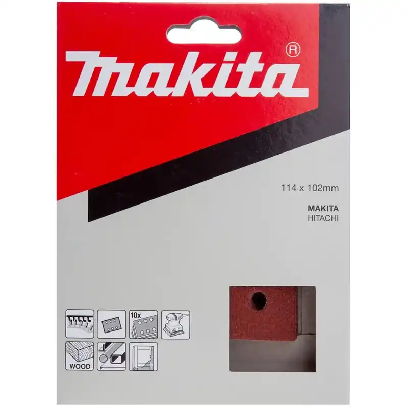 Sofort Bestellen Makita P-33124 Schleifpapier Klett 102x114 mm/ K120/ 10 Stk.