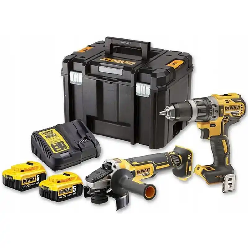 Sichere Zahlung DeWALT DCK2020P2T Akku Combopack Bohrschrauber DCD791,Winkelschleifer DCG405+(2x5,0Ah/18V)