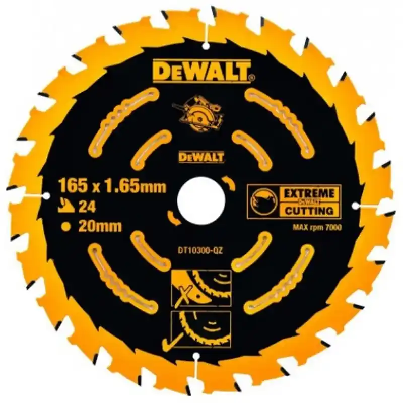 DeWALT DT10624-QZ Kreissägeblatt Akku 165 x 20 mm 24WZ Preisknaller
