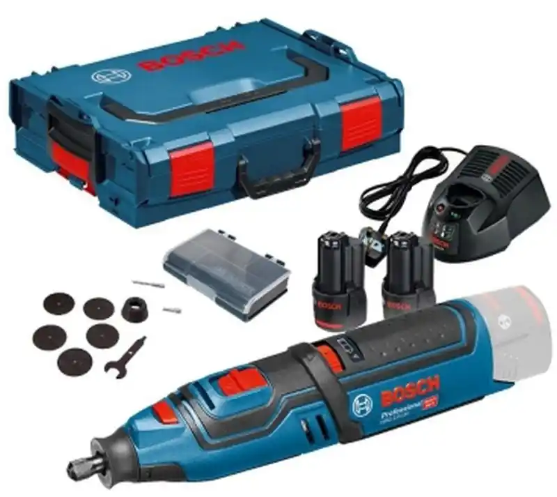 Geprüft BOSCH GRO 12V-35 PROFESSIONAL Akku-Rotationswerkzeug mit 2x 2,0 Ah, L-Boxx, 06019C5001