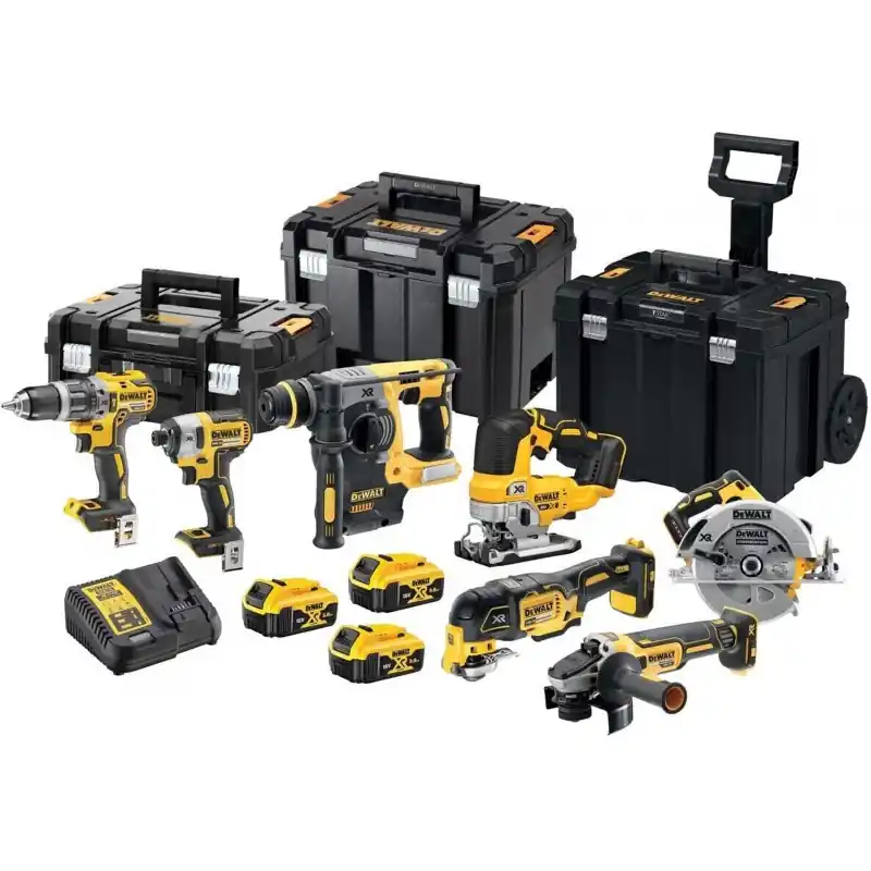 DeWALT DCK755P3T-QW DCD796+DCF887+DCH273+DCG405+DCS570+DCS355+DCS334 (18V/3x5,0Ah) 3xTstak Sonderangebot