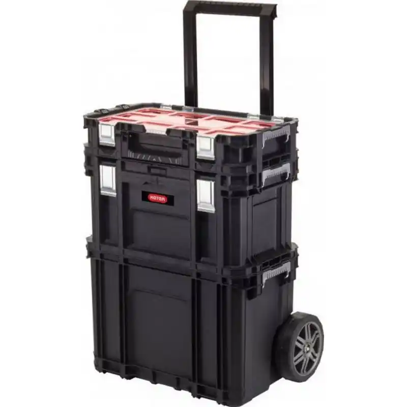 KETER CONNECT ROLLING WORK SHOP Werkzeugkasten-Set 56x37x70cm schwarz 17203038 Top-Preis