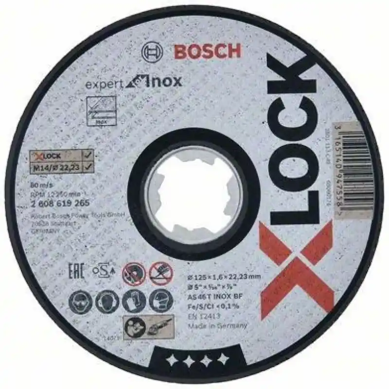 Must-Have BOSCH Professional X-LOCK Trennscheibe 125 x 1,6 x 22,23 mm 1 Stück 2608619265