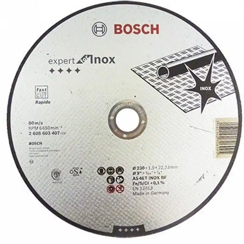 BOSCH Scheibe Schnitt- Expert Edelstahl schnell AS 46 t BF,230,1,9 2608603407 Aktuell