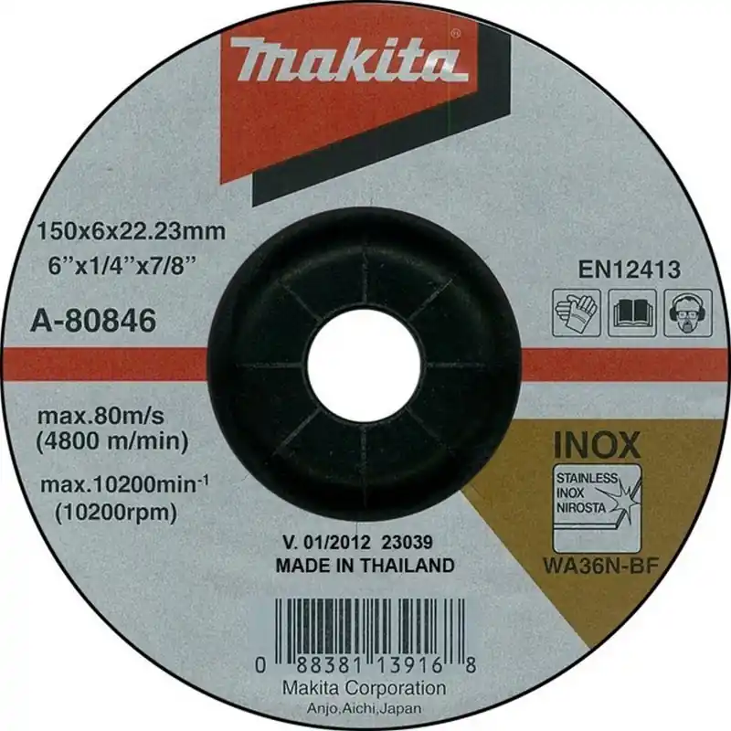 Solange Der Vorrat Reicht Makita A-80846 Schruppscheibe 150x6x22mm Inox (1 Stück)