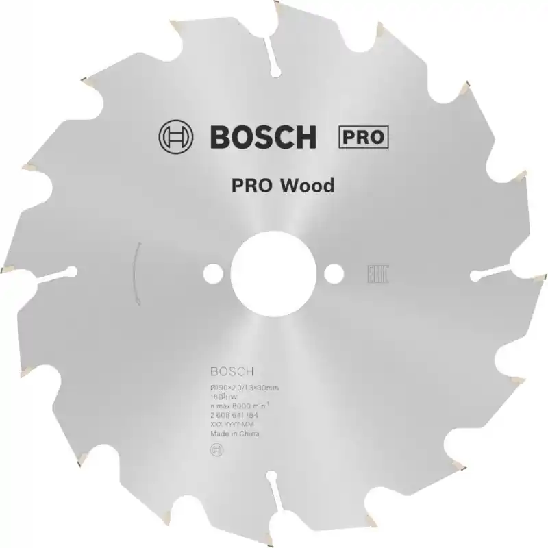 Neue Ware BOSCH PRO Wood Kreissägeblatt, 190 x 30 x 2,0 mm, 16, 2608641184