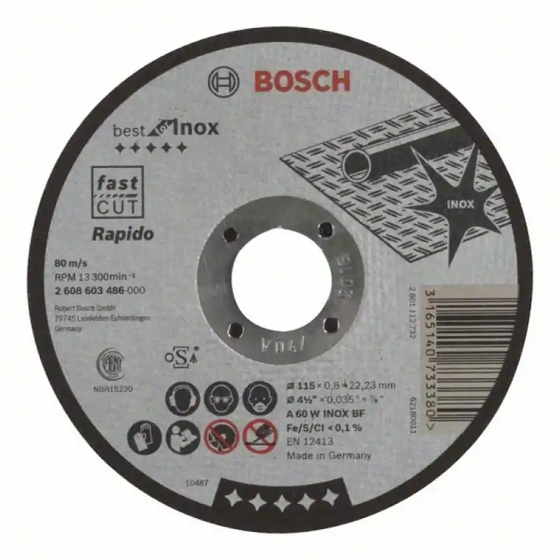 BOSCH Trennscheibe Gerade Best For Inox Rapido, 112x22,23x0,6mm 2608603486 Günstig