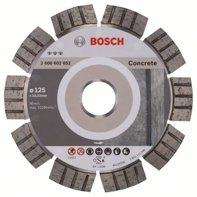 Top-Seller Bosch Diamanttrennscheibe Best for Concrete, 125 x 22,23 x 2,2 x 12 mm, 2608602652