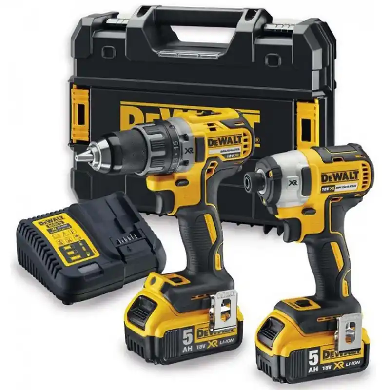 Versand Am Gleichen Tag DeWALT DCK268P2T-QW gesetzt Combo + drill Schlagdreher in einem Fall (2x5,0Ah/18V) TstakI