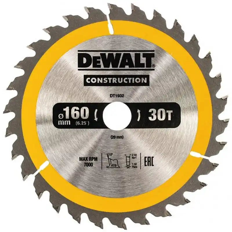 Kracherpreis DeWALT DT1932-QZ Kreissägeblatt für Handkreissägen, 160 x 20 mm, 30WZ