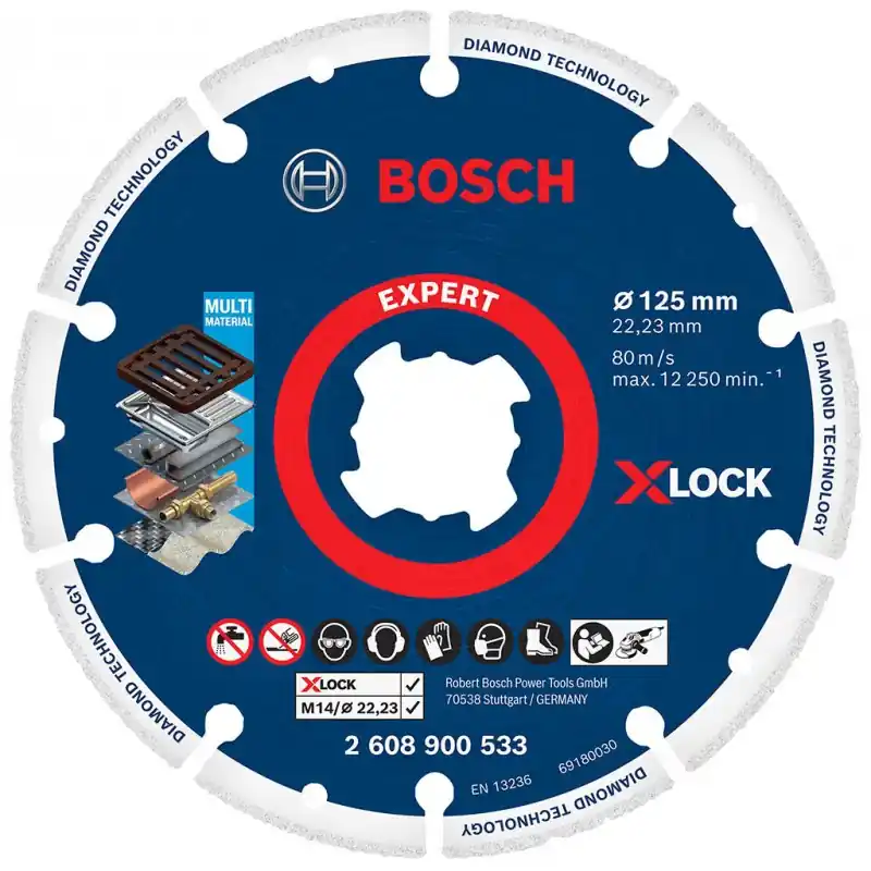 Rabatt BOSCH EXPERT Diamond Metal Wheel X-LOCK Trennscheibe, 125 x 22,23 mm 2608900533
