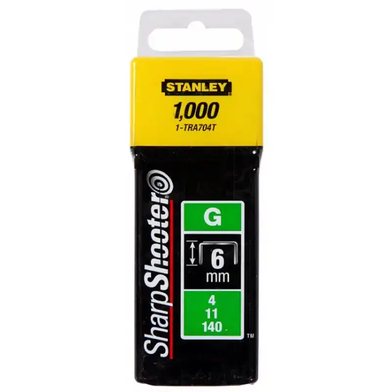 Stanley 1-TRA708T Klammern Typ G 4/11/140, 12mm, 1000 Stück Neue Ware