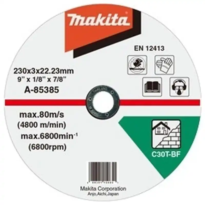 Makita A-85385 Trennscheibe 230x3x22mm Stein (1 Stück) Garantierte Lieferung
