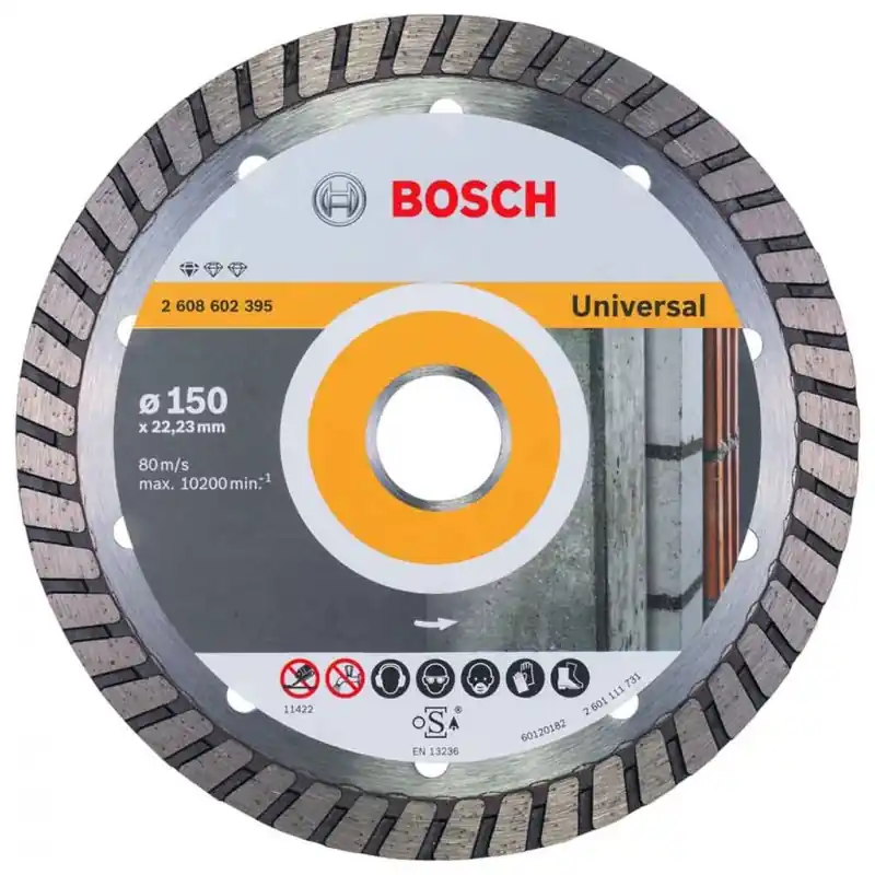 BOSCH Diamanttrennscheibe Standard for Universal Turbo, 150mm 2608602395 Heißes Angebot