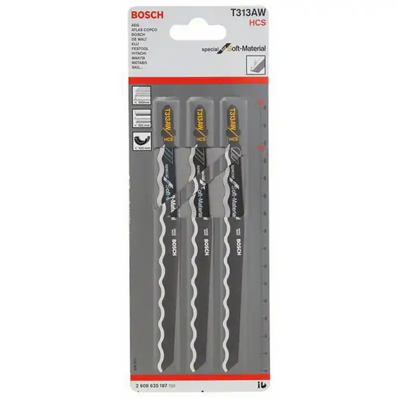 BOSCH T 313 AW Special for Soft Material Stichsägeblatt 3 Stck. 2608635187 Angebot