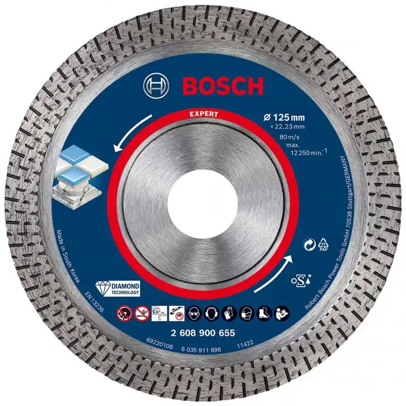Neue Ware BOSCH EXPERT HardCeramic Diamanttrennscheiben, 125 x 22,23 x 1,4 x 10 mm 2608900655