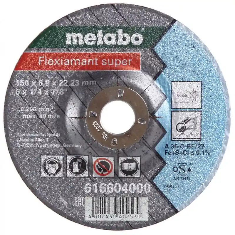 Metabo Flexiamant super Schruppscheibe gekröpft 150x6,0x22,23 Inox 1 St 616604000 Rabatt