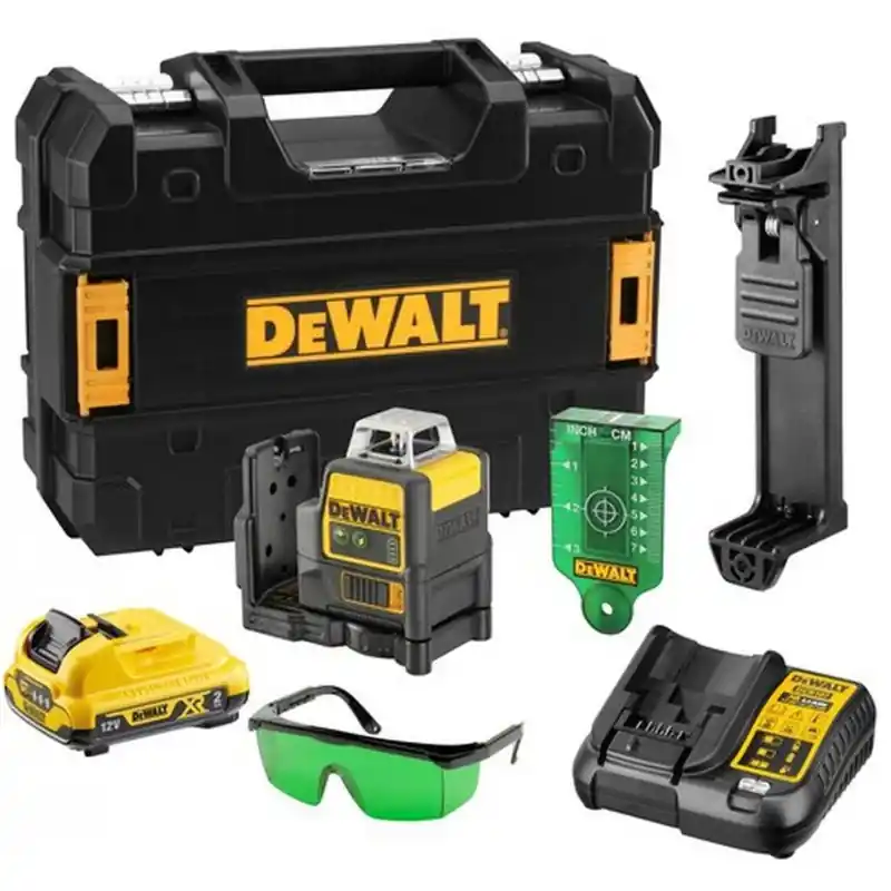 Expressversand DeWALT DCE0811D1G-QW Linienlaser 2x360°, gruen, XR (10,8V/1x2,0 Ah) Tstak