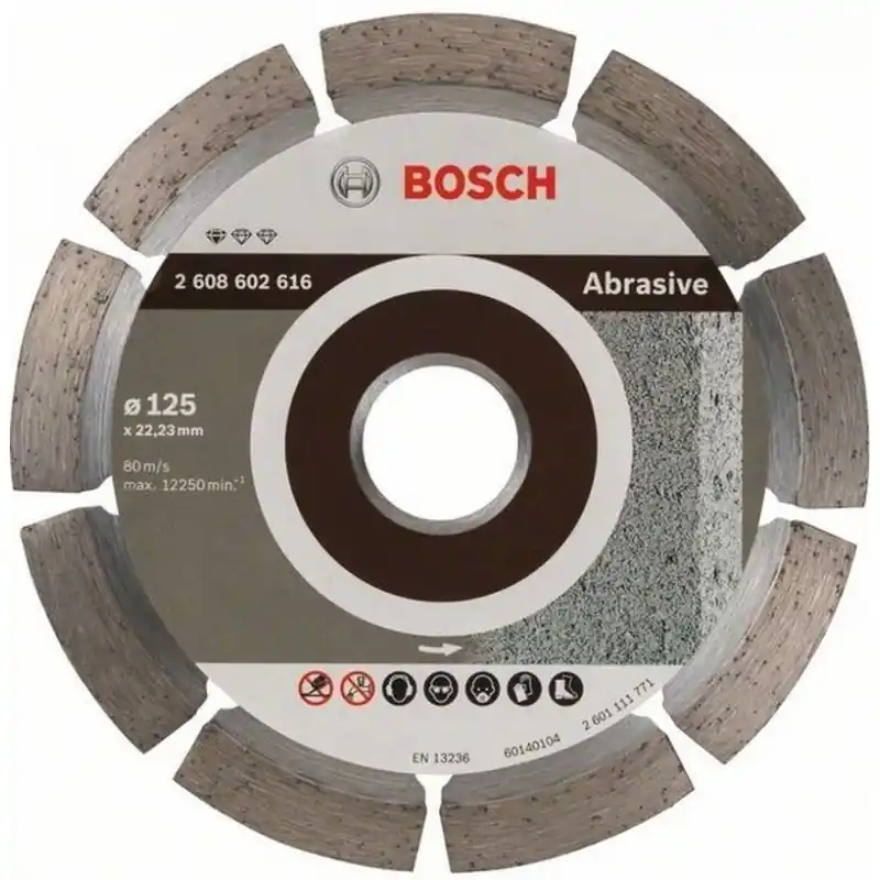 Nur Heute BOSCH Diamanttrennscheibe Standard for Abrasive, 125 x 22,23 x 6 x 7 mm 2608602616