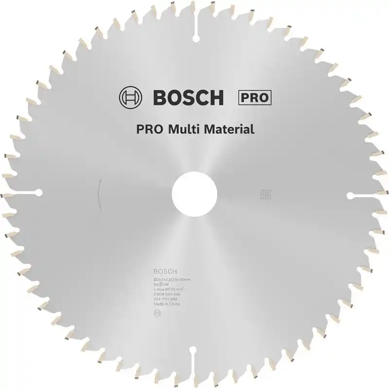 BOSCH PRO Multi Material Kreissägeblatt, 254 × 3,2 × 30 mm 2608640449 Begrenztes Angebot