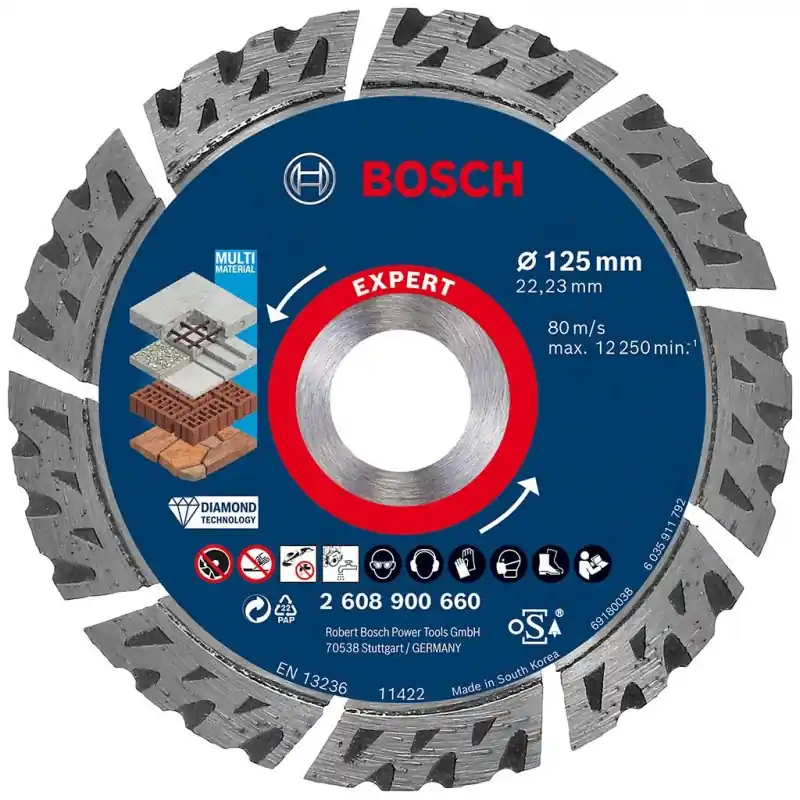 BOSCH EXPERT MultiMaterial Diamanttrennscheiben, 125 x 22,23 x 2,2 x 12 mm 2608900660 Aktuell