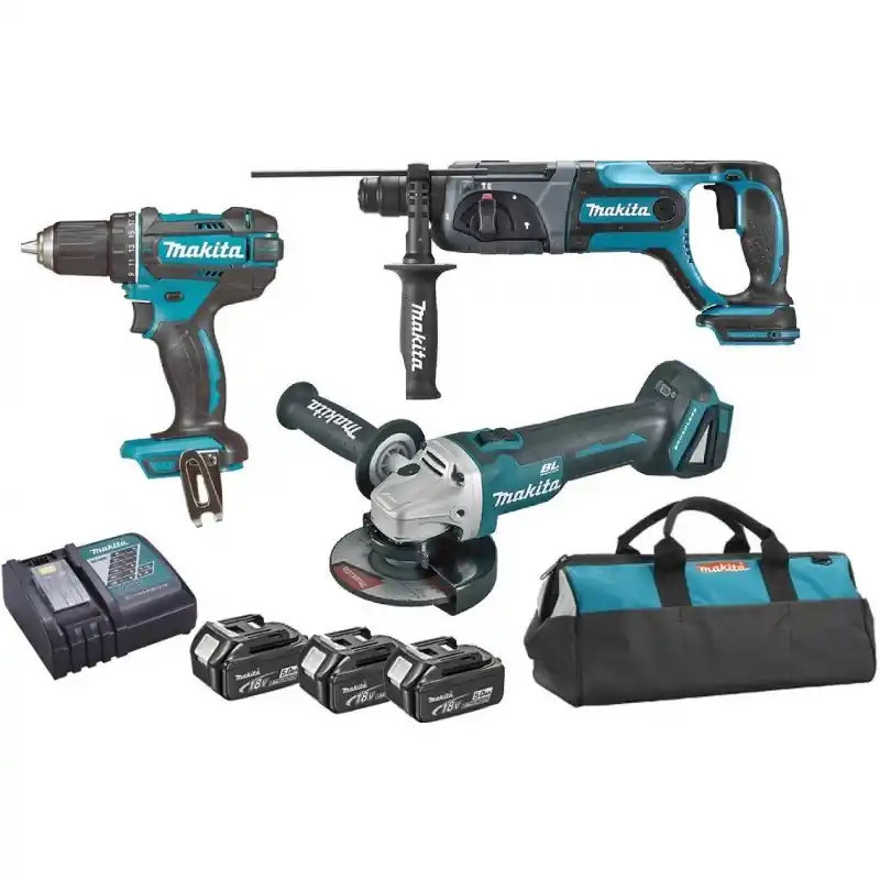 Makita DLX3078TX1 Akku-Set DGA504+DHR241+DDF482 Li-ion LXT 18V (3x5,0Ah+DC18RC) Preisknaller