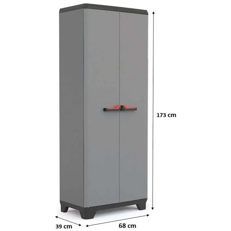 KIS STILO HOCH Kunststoffschrank 68x39x173cm grau/schwarz Jetzt Bestellen