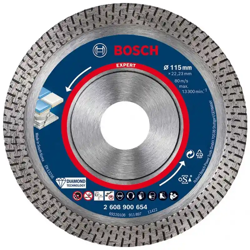 Echt BOSCH EXPERT HardCeramic Diamanttrennscheiben, 115 x 22,23 x 1,4 x 10 mm 2608900654