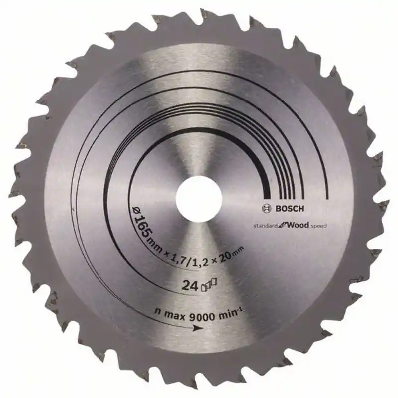 BOSCH Kreissägeblatt Speedline Wood, 165 x 20/16 x 1,7 mm, 24 Garantierte Lieferung