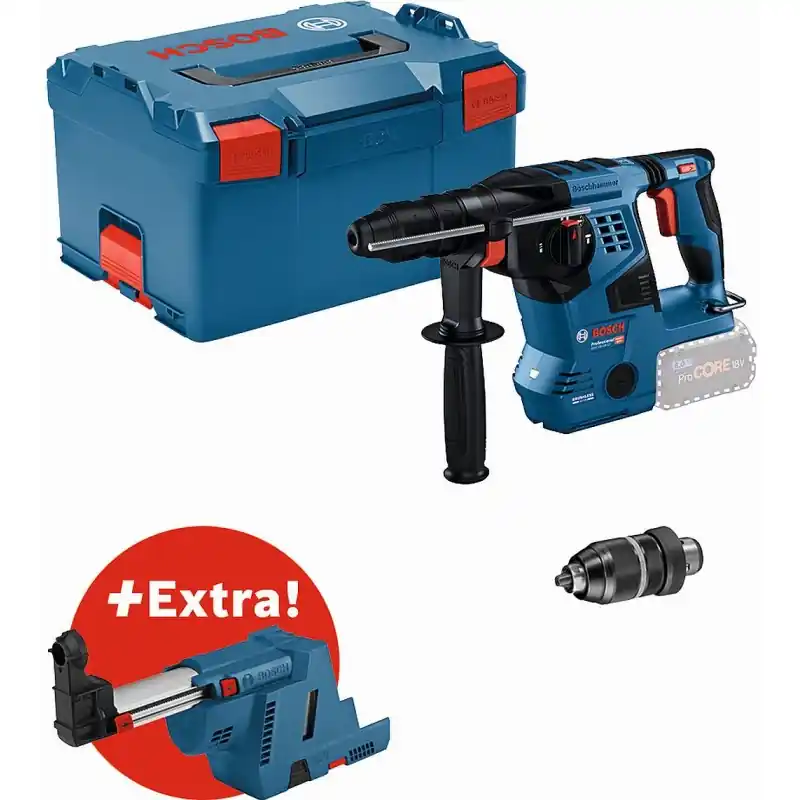 Wochenendangebot BOSCH GBH 18V-28 CF + GDE Akku-Bohrhämmer SDS-Plus, L-BOXX 0611921004