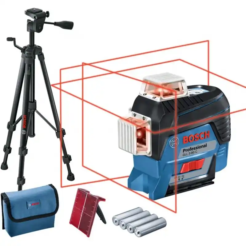 BOSCH GLL 3-80 C Linienlaser + BT 150 Baustativ 0601063R01 Nur Heute
