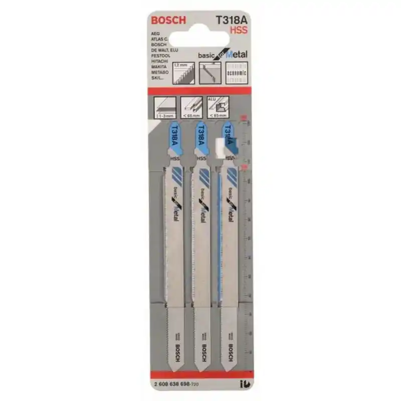 Schnäppchen BOSCH T 318 A Basic for Metal Stichsägeblatt 3 Stck. 2608638698