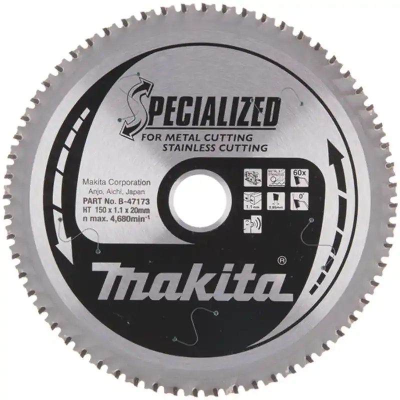 Neu Im Sortiment Makita B-47058 Sägeblatt für Inox 150x20mm 60Z= old B-47173