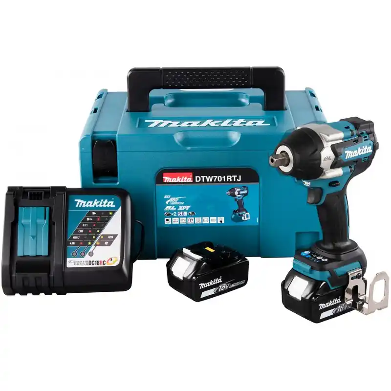 Makita DTW701RTJ Akku-Schlagschrauber 1/2" (2x18V/5,0Ah) Neue Kollektion