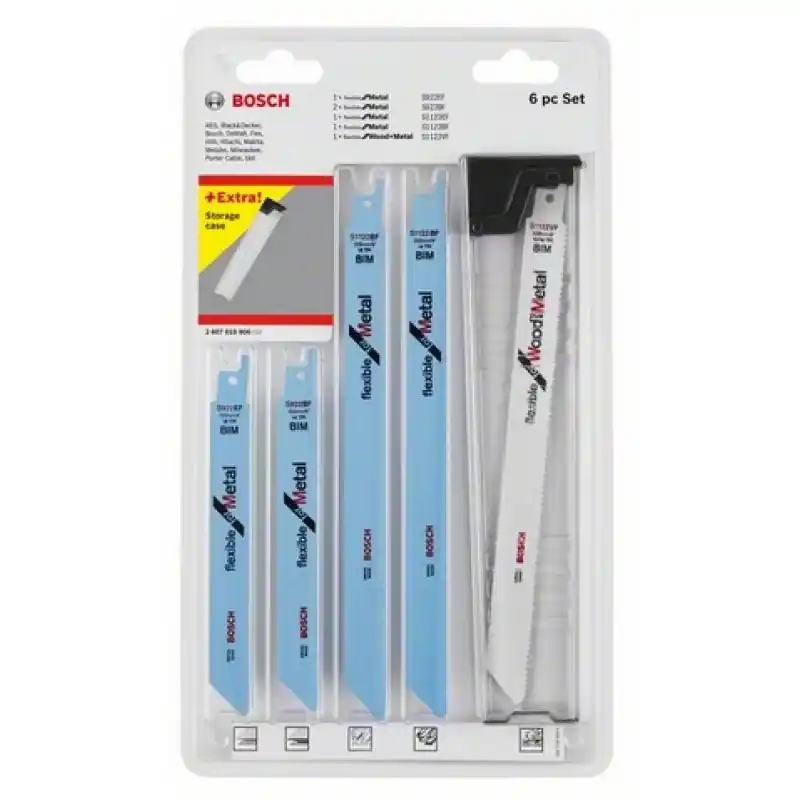 Top-Seller BOSCH 6tlg. Säbelsägeblatt-Set Wood and Metal 2607010906