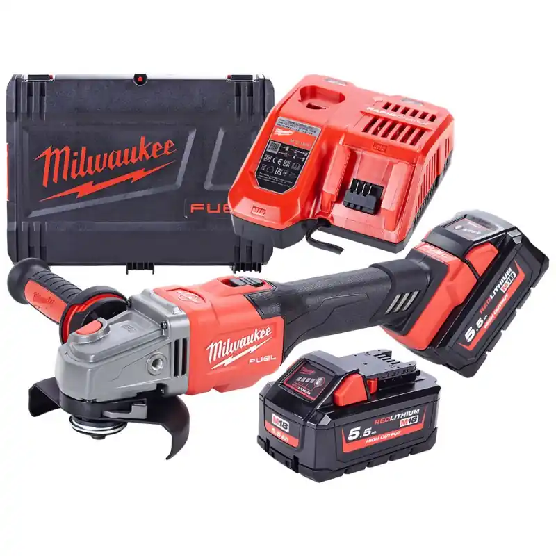 Milwaukee M18 FHSAG125XB-552X Akku-Winkelschleifer 125 mm 2x5.5 Ah, HD Box 4933471079 Abverkauf