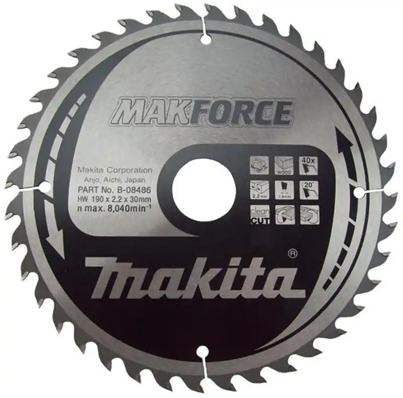 Makita B-32340 Makforce Kreissägeblatt 190x30 mm, 40 Zähne Highlight