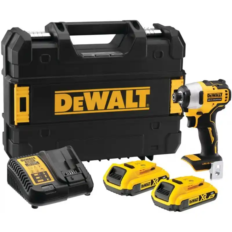 Ausverkauf DeWALT DCF809D2T-QW Akku-Schlagschrauber 1/4" /190Nm, XR (18V/2x2,0Ah) Tstak